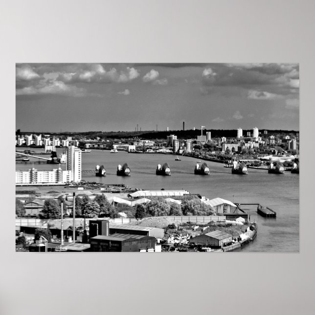Poster Rio Thames Flood Barrier Greenwich Londres (Frente)