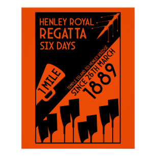 Póster Rio Thames Regatta - Estilo Retro Vintage Retro Re