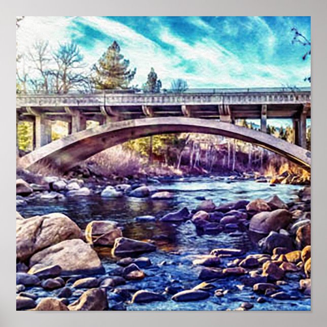 Poster Rio Truckee em Verdi Nevada (Frente)