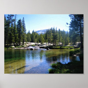 Poster Rio Tuolumne nos Prados de Tuolumne, Yosemite, CA
