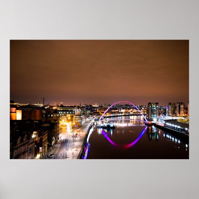 Póster Rio Tyne à Noite (Frente)