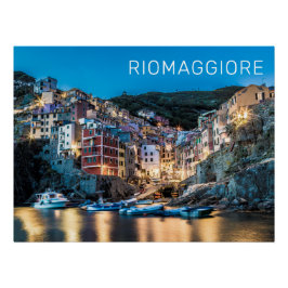 Póster Riomaggiore Cinque Terre La Spezia Itália Panorama