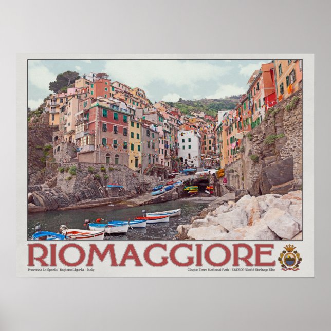 Poster Riomaggiore Harbour - em White.jpg (Frente)