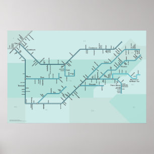 Poster Rios de Tennessee & de Cumberland 30" x 20"