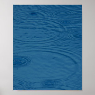 Poster Ripais De Chuva (Ondas De Água Azul)