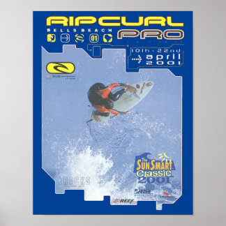 Poster Ripcurl Pro surf concorrente surf