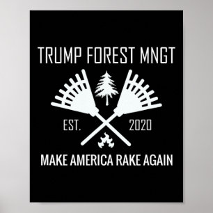 Poster Riso Gerenciamento Florestal Trump Rastrar Folhas
