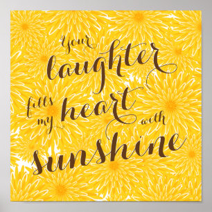 Póster riso sentimental preenche meus dentes de coração