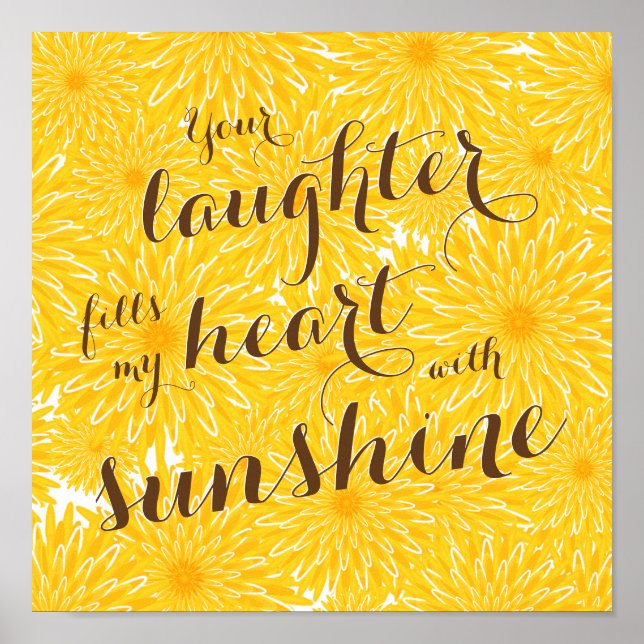 Póster riso sentimental preenche meus dentes de coração (Frente)