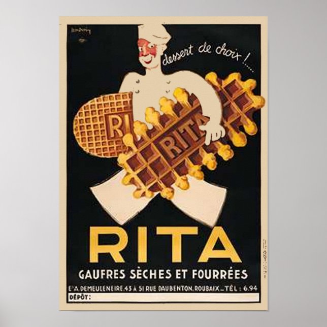 Poster Rita Biscuits Vintage Ad (Frente)