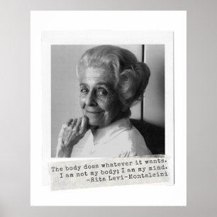 Poster Rita Levi-Montalcini cita Mulheres na Ciência