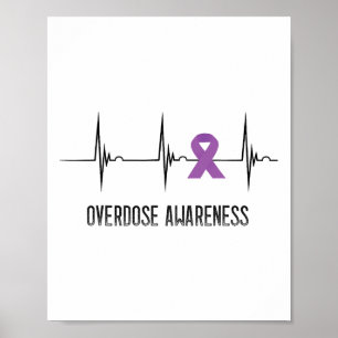 Poster Ritmo Cardíaco Fita Roxa Ekg Pulso Superlotação Co