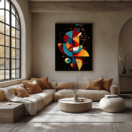 Poster Ritmo Celestial – Movimento Geométrico Abstrato