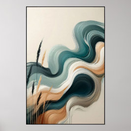 Poster Ritmo De Abstrato De Movimento E Profundidade