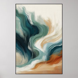 Poster Ritmo De Abstrato De Movimento E Profundidade