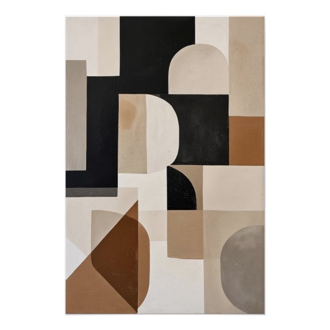 Póster Ritmo Geométrico Sutil (Frente)