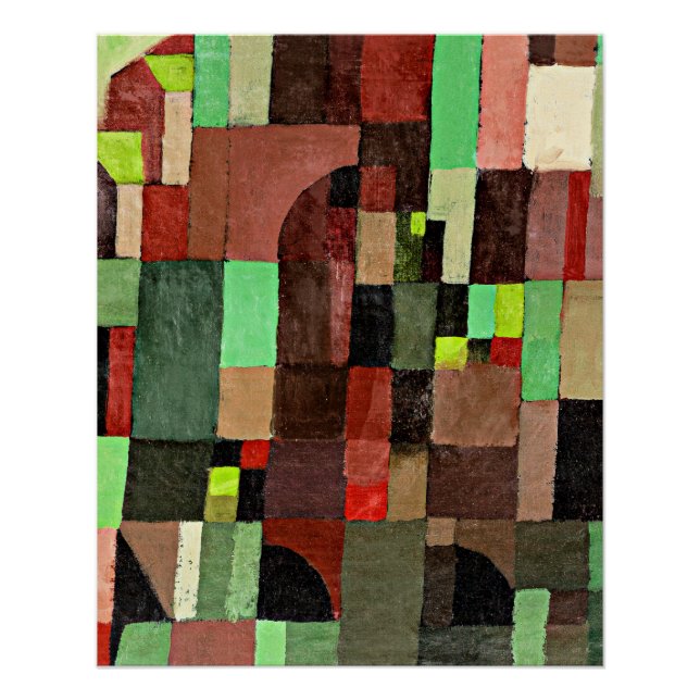 Póster Ritmos Vermelhos, Verdes e Violeta-Amarelos, (Frente)