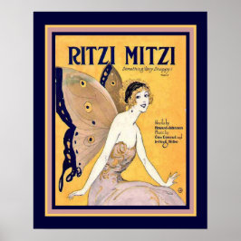Poster "Ritzi Mitzi" Art Deco Sheet Cobrir 16 x 20