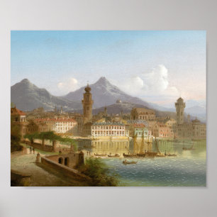 Poster Riva no lago Garda   Johann Wilhelm Jankowsky