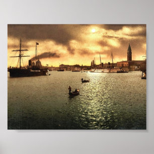 Póster Riva Schiavoni, visto de S. Zaccane, Veneza, Ital