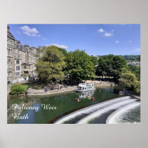 Poster River Boat e Kayaking em Pulteney Weir, Bath