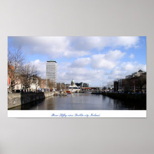 Póster River Liffey & Liberty Hall - Irlanda