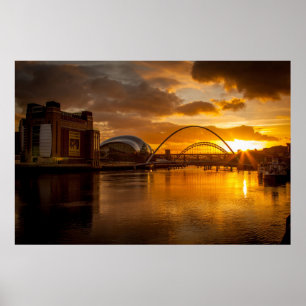 Póster River Tyne at Sunset
