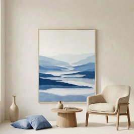 Poster River Valley Abstract Wall Art
