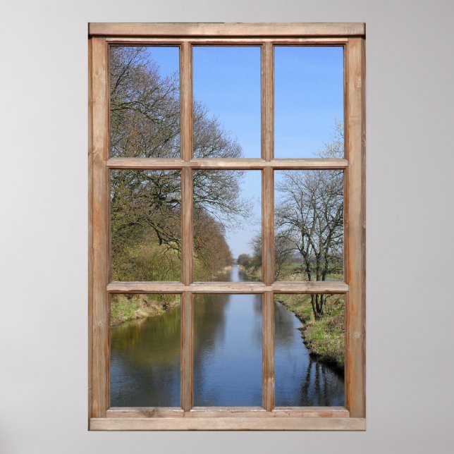 Póster River View a partir de uma janela (Frente)