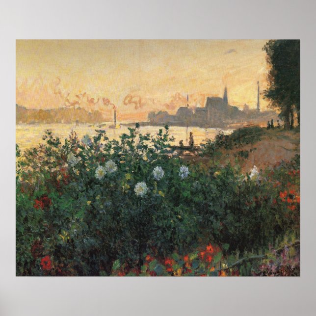 Poster Riverbank Flor, Argenteuil - Claude Monet (Frente)