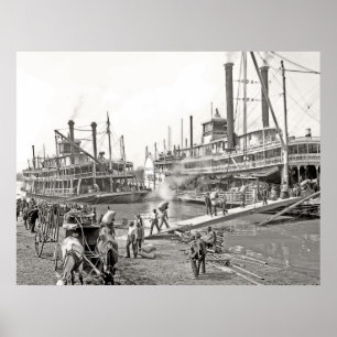 Póster Riverboats de Memphis