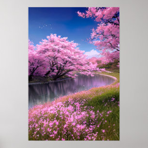 Poster Riverside Bliss no Parque Sakura