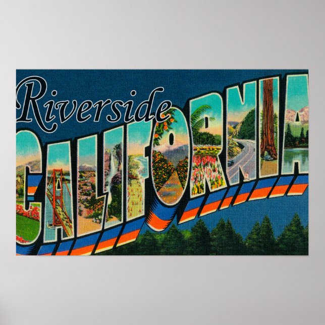 Póster Riverside, Califórnia - Cenas de Letras Grandes (Frente)