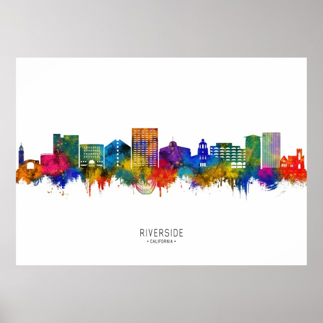 Poster Riverside California Skyline (Frente)