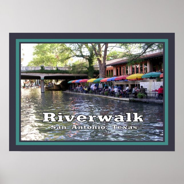 Poster Riverwalk, San Antonio, Texas (Frente)