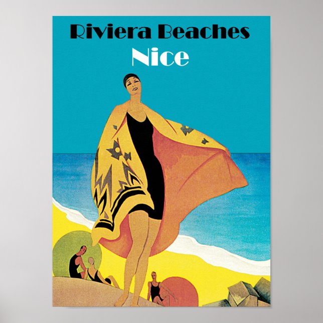 Poster Riviera Beaches ~ Nice (Frente)