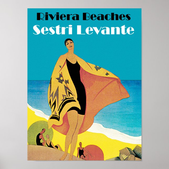 Poster Riviera Beaches ~ Sestri Levante (Frente)
