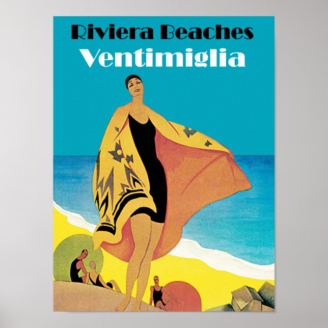 Poster Riviera Beaches ~ Ventimiglia (Frente)