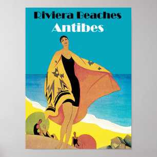 Póster Riviera encalha o ~ Antibes