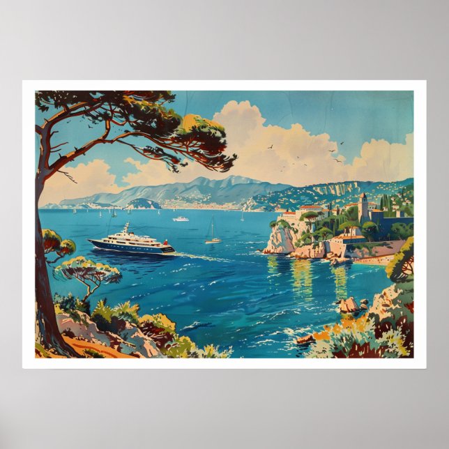 Poster Riviera Francesa, Art Deco da França (Frente)