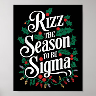 Poster Rizz A Época De Sigma Engraçado Memória Natal H