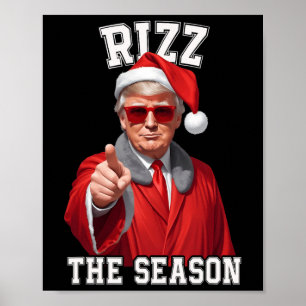 Poster Rizz A Época Engraçado Trump Natal Papai Noel