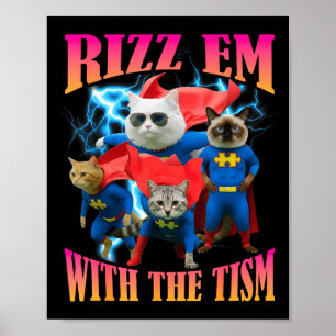 Poster Rizz Em Com O Gato Tism Super-herói Neurodivergent