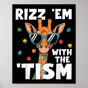 Poster Rizz Em Com O Tismo Autismo Girafa Engraçado Autis