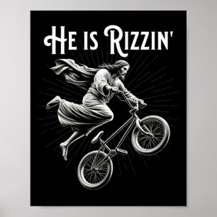 Poster Rizzler Engraçado De Ar Rizz Ele É Rizzie Jesus