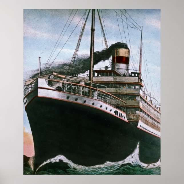 Póster RMS Carpathia chega ao resgate do RMS Titanic (Frente)