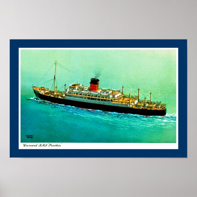 Póster RMS Parthia (Frente)