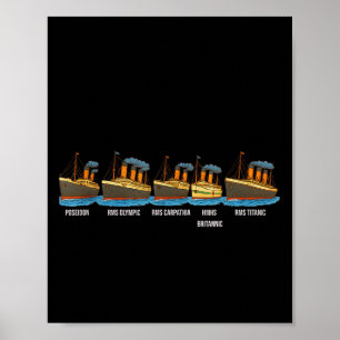Poster Rms Titanic Britannic Poseidon Carpathia Familiar 