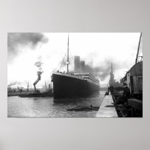 Poster RMS Titanic Em Southampton - 1912