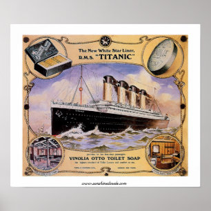 Póster RMS Titanic Vintage Soap Ad